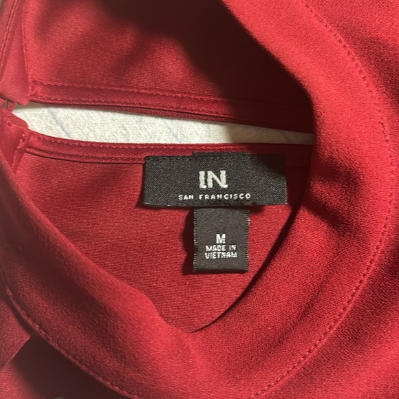 I.N. San Francisco NWT Juniors Dress Size Medium Wine color, Scuba Crepe Fabric - Picture 8 of 14